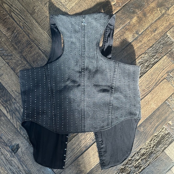 Charcoal grey maniere de voir corset - Picture 6 of 6